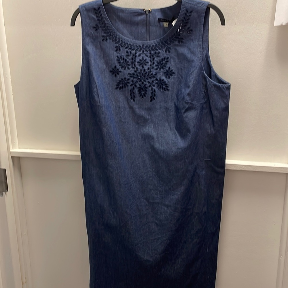 Tommy Hilfiger Blue Denim Shift Dress 14